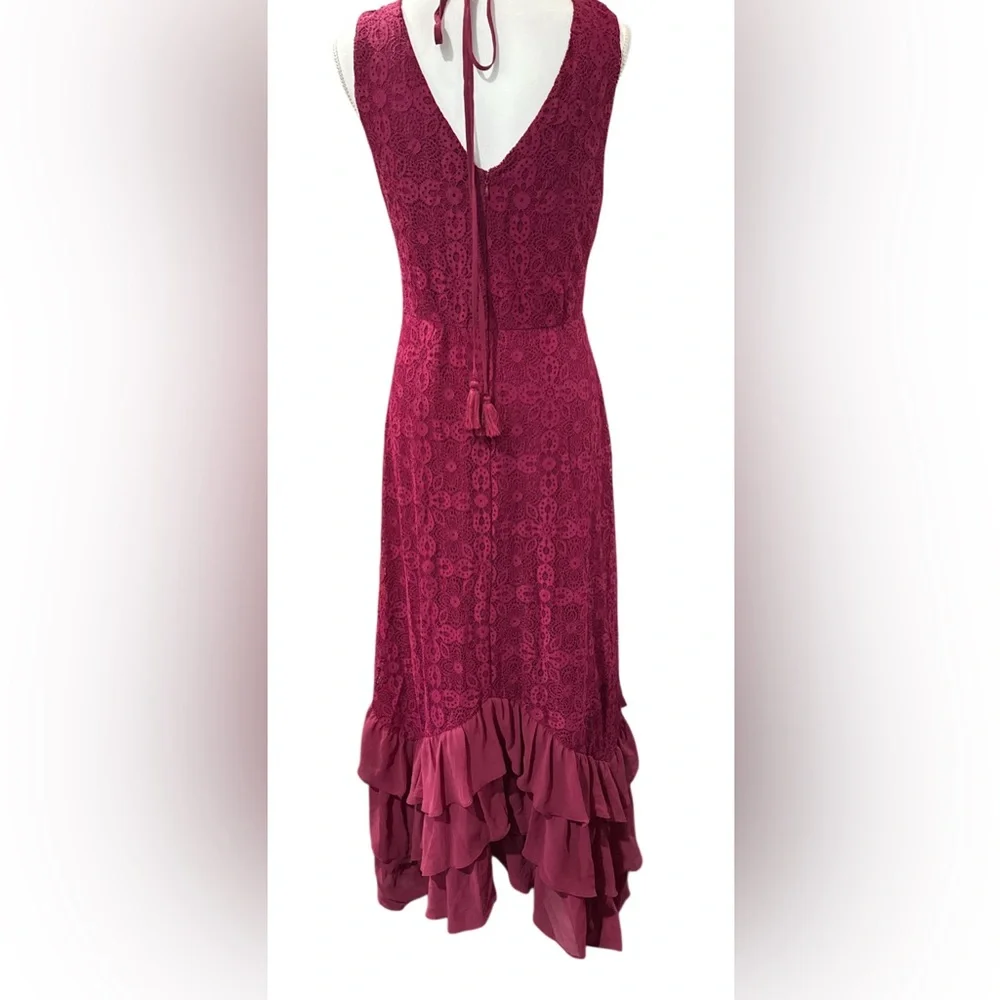Sundance burgundy Lace Maxi Dress size M NWT  maxi - Picture 5 of 14